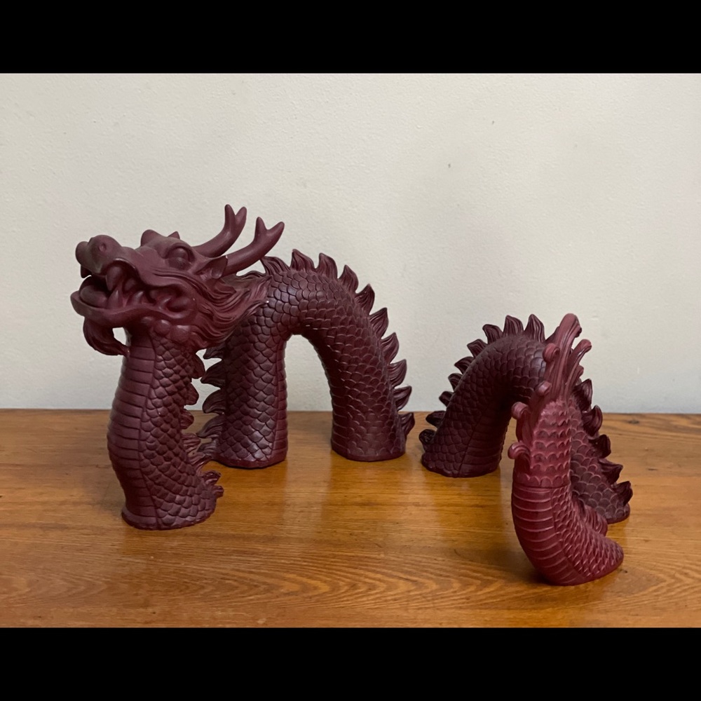 Swimming Resin Dragon 4 pc